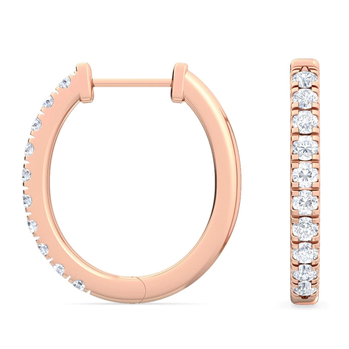 0.44ct HUGGIES - rose gold - alternate side view