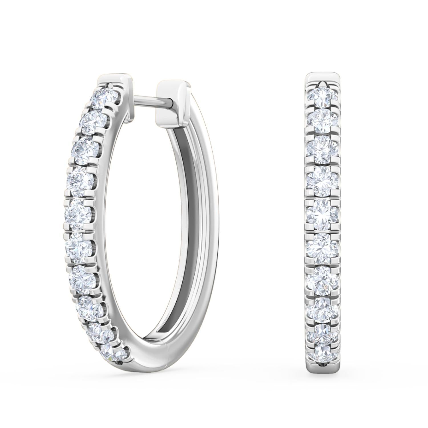 0.44ct Lab Diamond Earrings - white gold product image 1