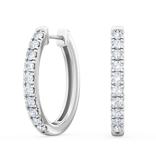 0.44ct Lab Diamond Earrings - white gold product image 1