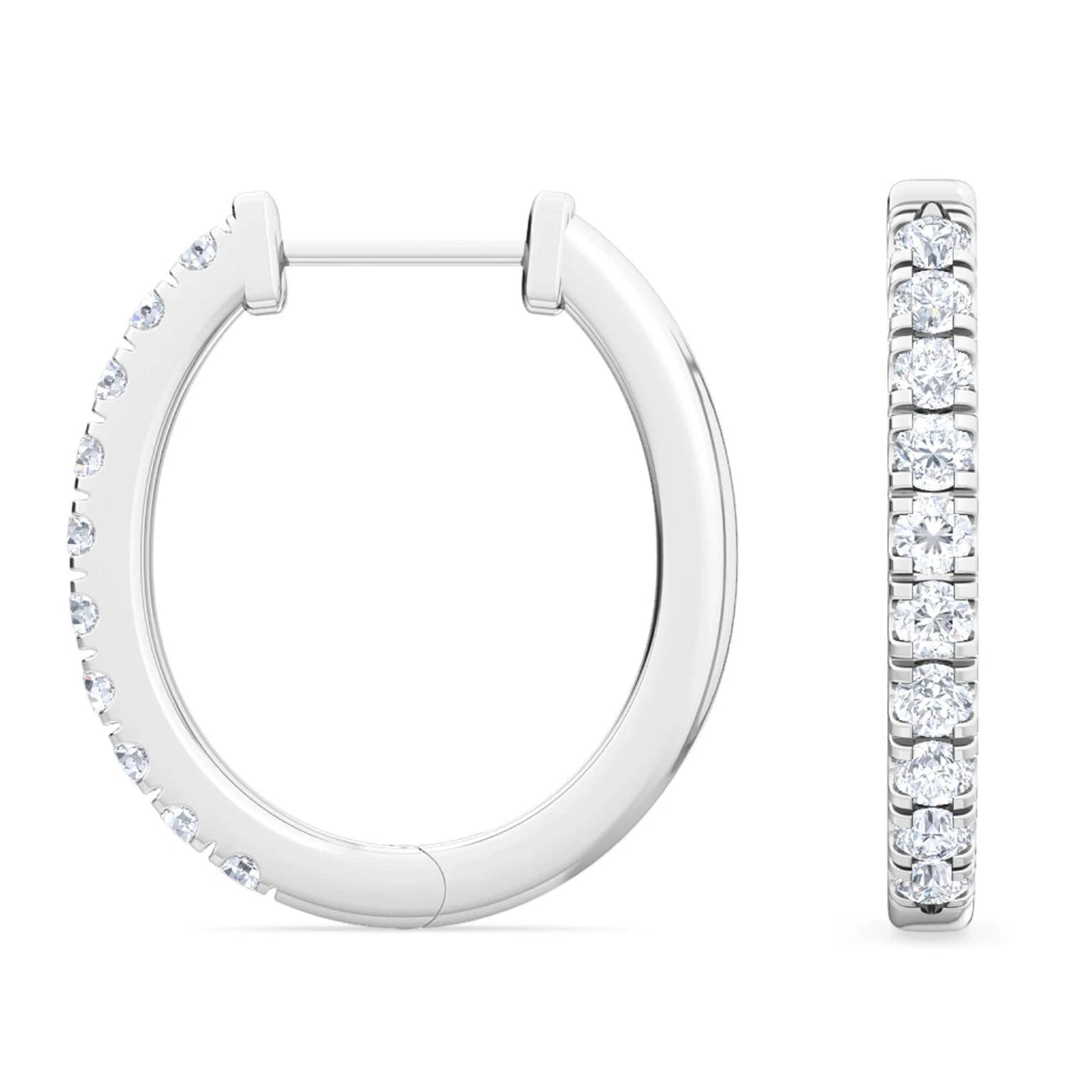 0.44ct HUGGIES - white gold - alternate side view