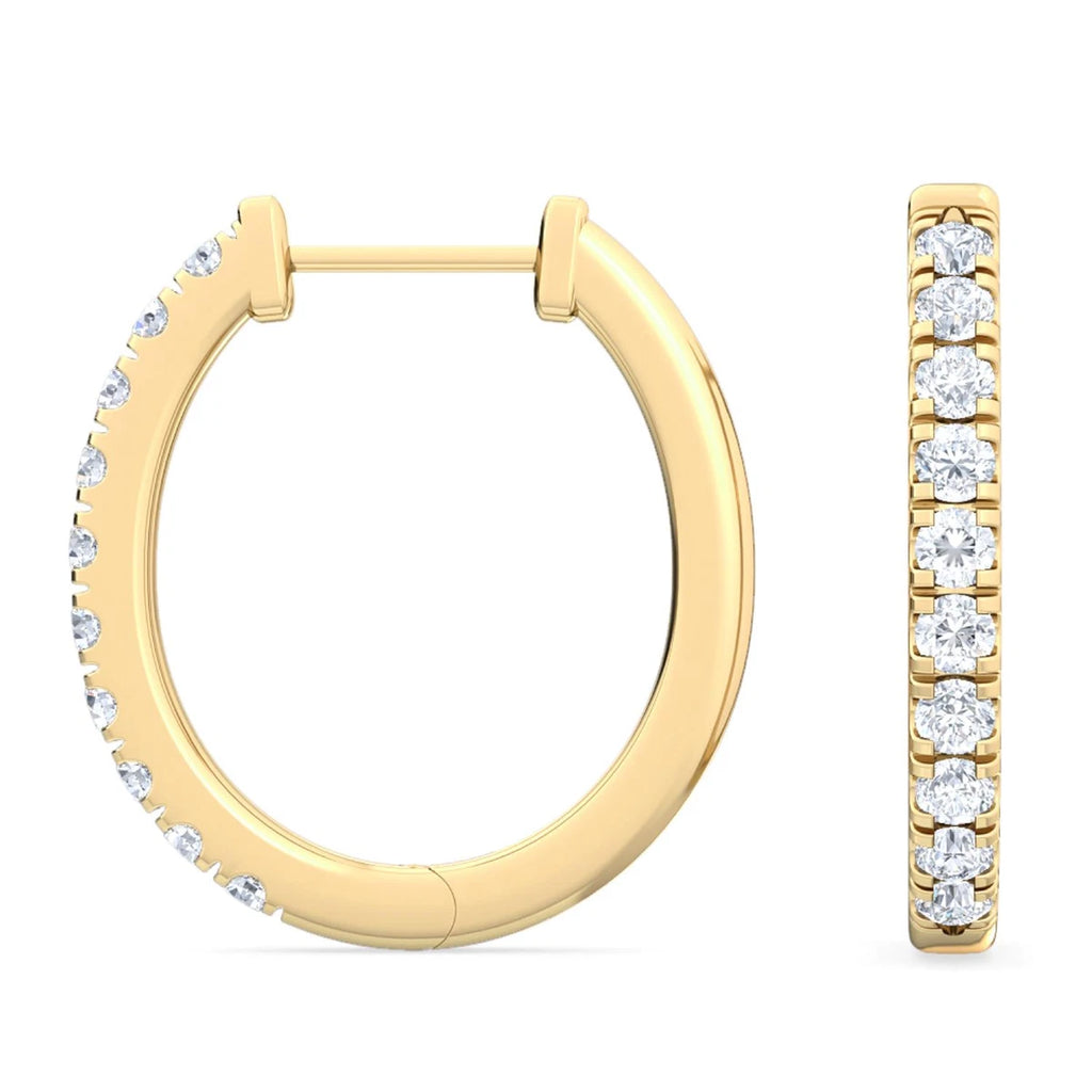 0.44ct HUGGIES - yellow gold - alternate side view