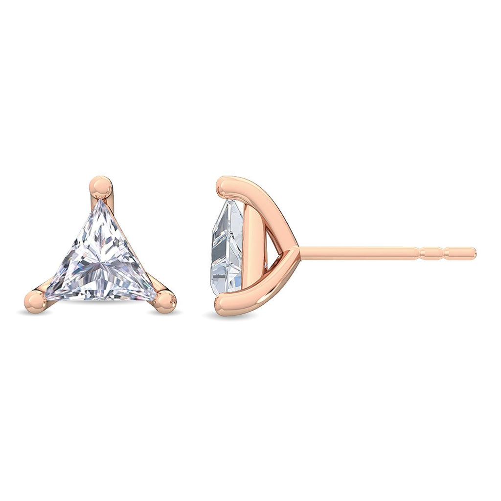 1.10ct Lab Diamond Earrings - rose gold product image 1