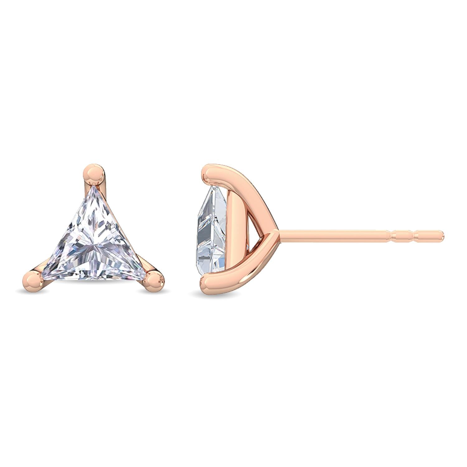 1.10ct Lab Diamond Earrings - rose gold product image 1
