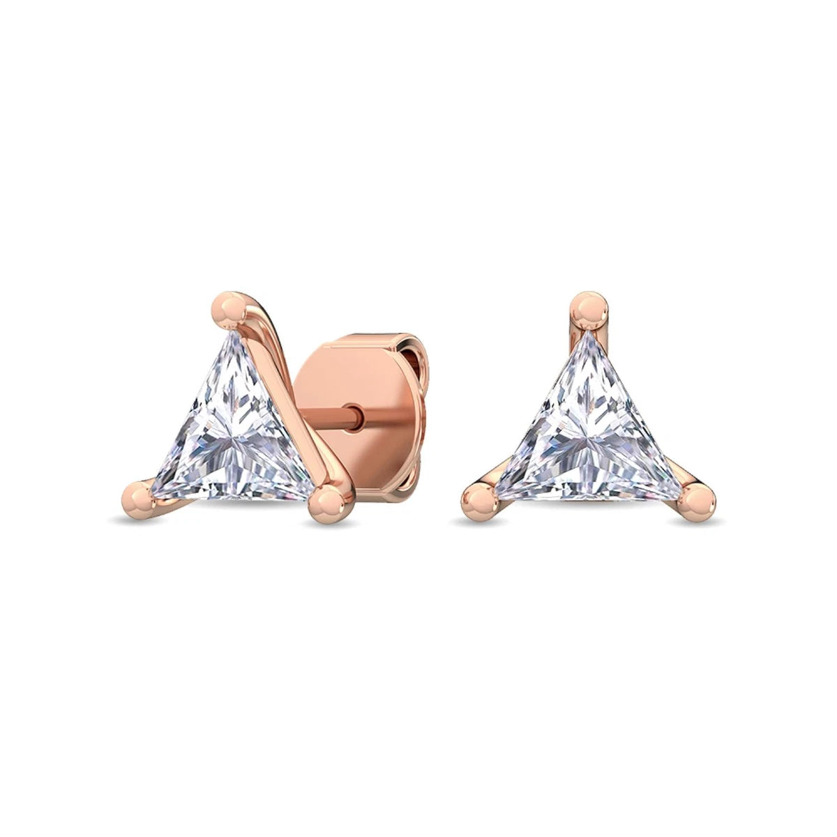 Smeralda Earrings - rose gold - alternate side view