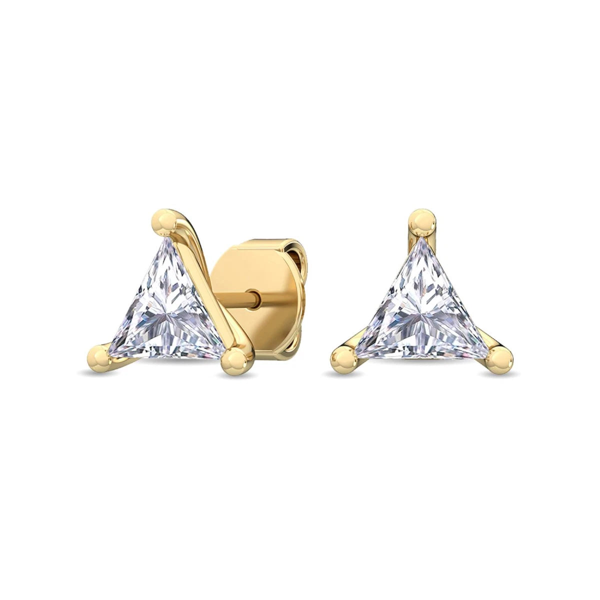 Smeralda Earrings - yellow gold - alternate side view