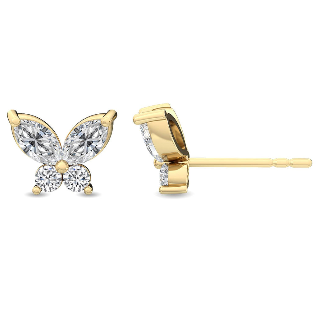 0.62ct Lab Diamond Earrings - yellow gold product image 1