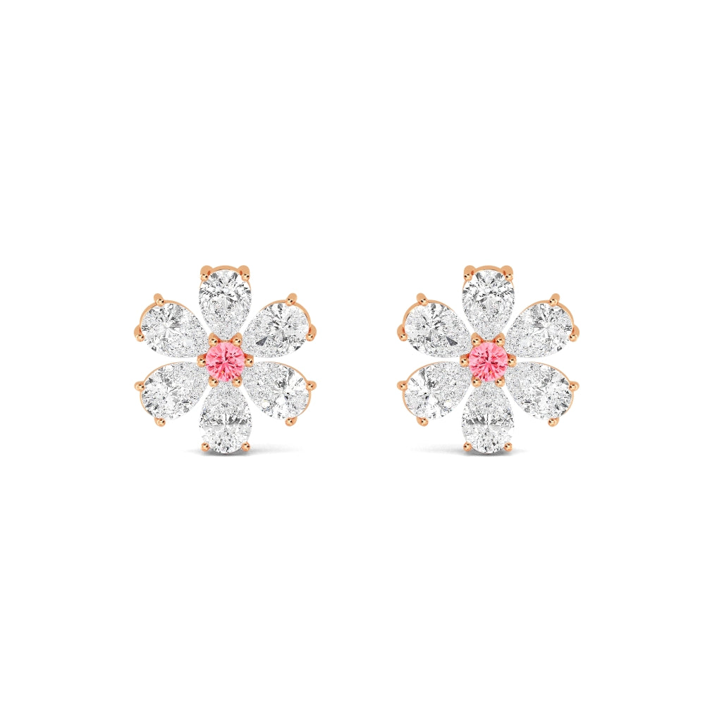 Daisy Dodd studs - rose gold jewellery-only view 1