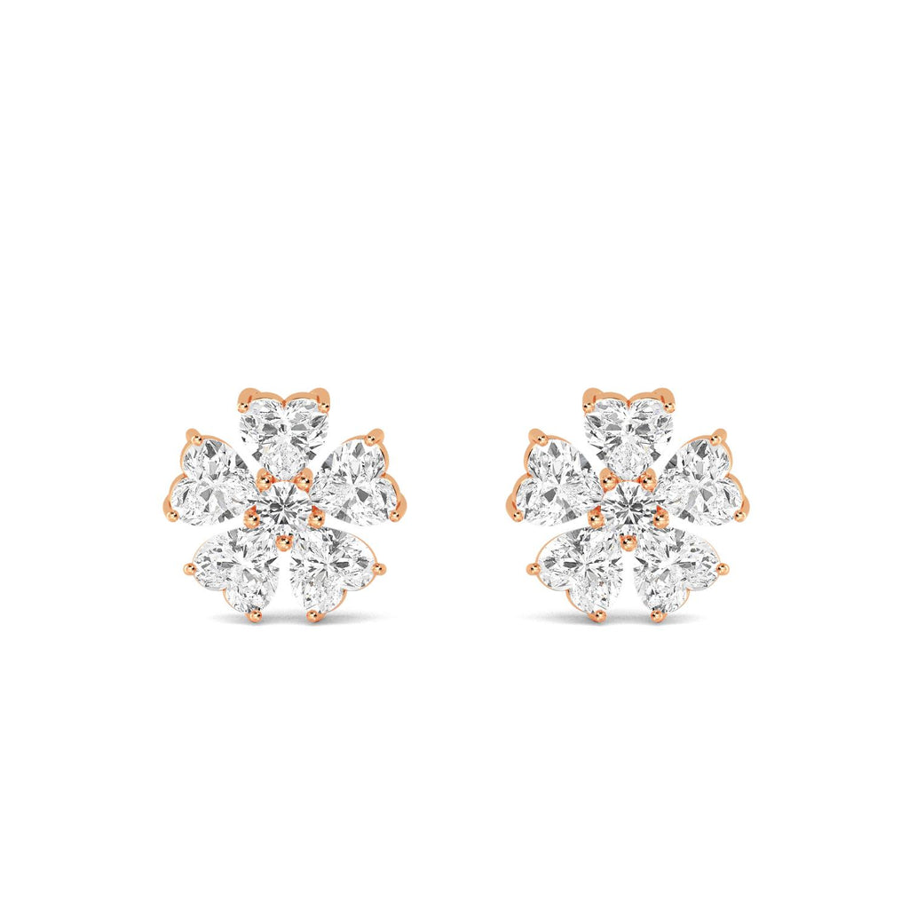 2.78ct Lab Diamond Earrings - rose gold product image 1