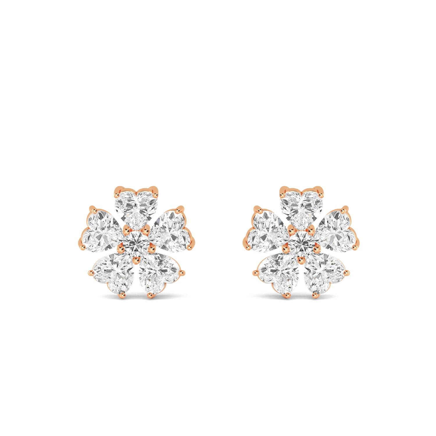 2.78ct Lab Diamond Earrings - rose gold product image 1