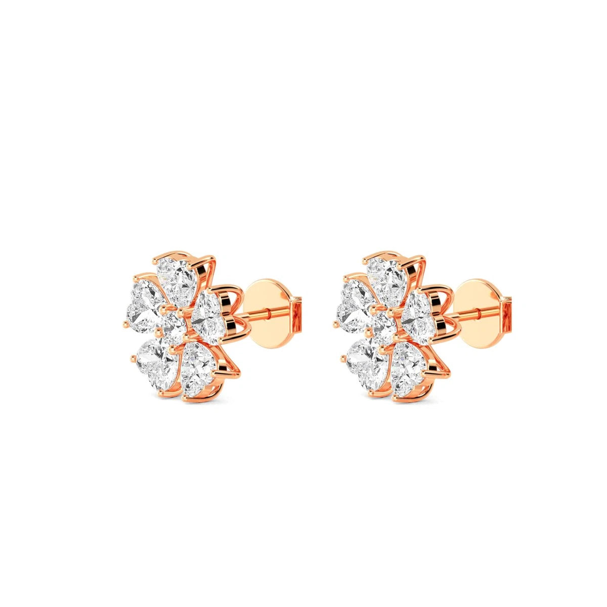 Ovale Earrings - rose gold - alternate side view