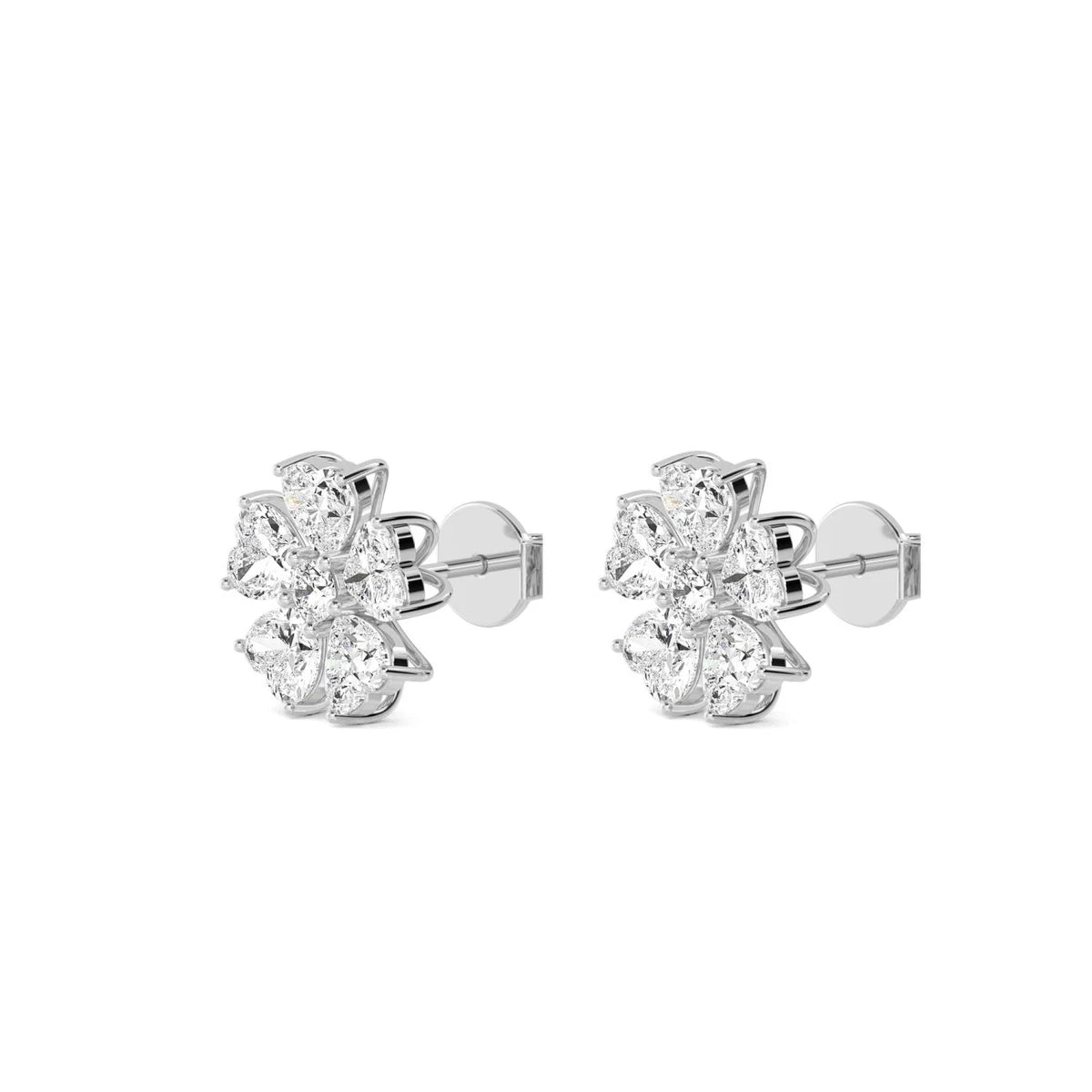Ovale Earrings - white gold - alternate side view