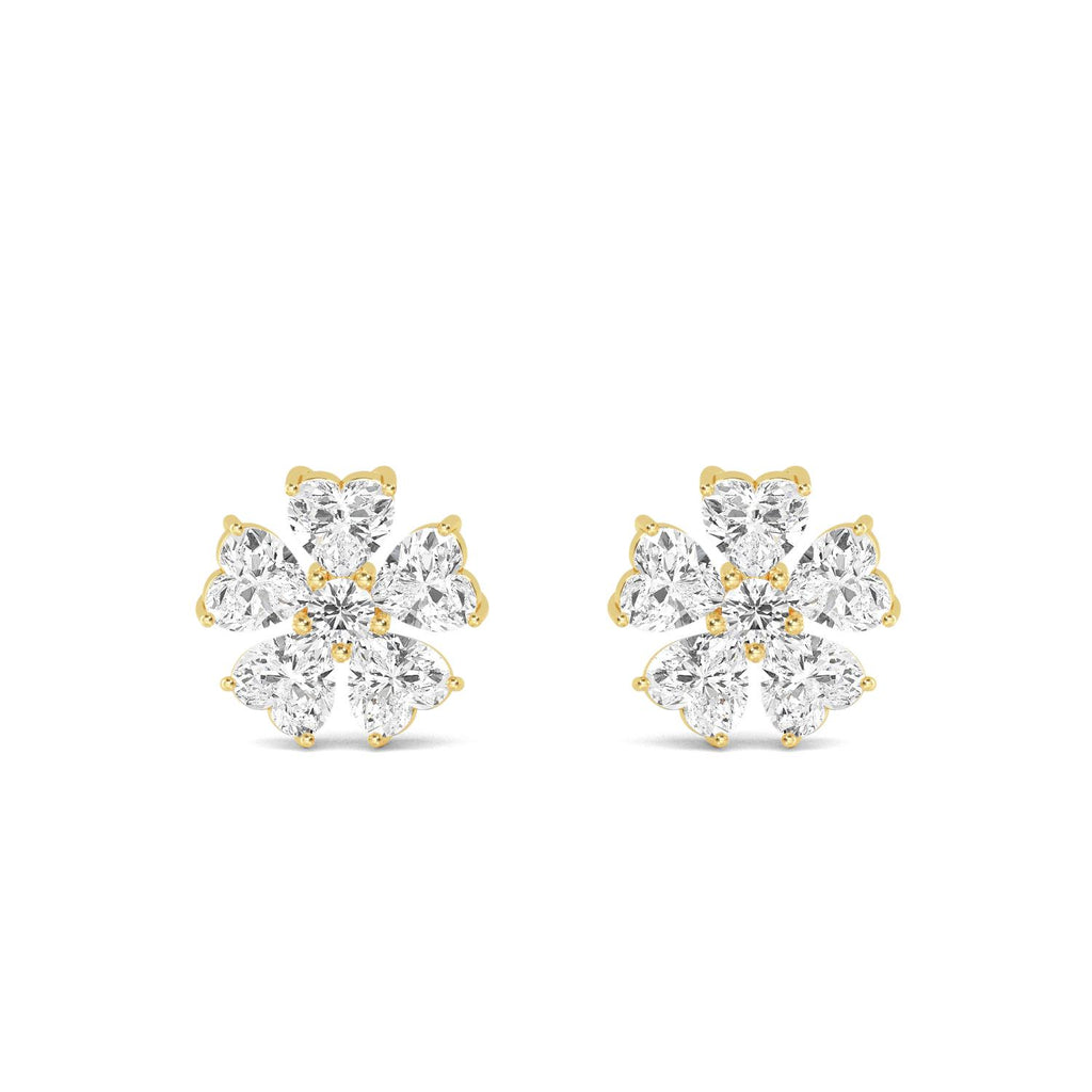 2.78ct Lab Diamond Earrings - yellow gold product image 1