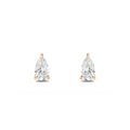 Pear Diamond Stud Earrings - rose gold product image 1