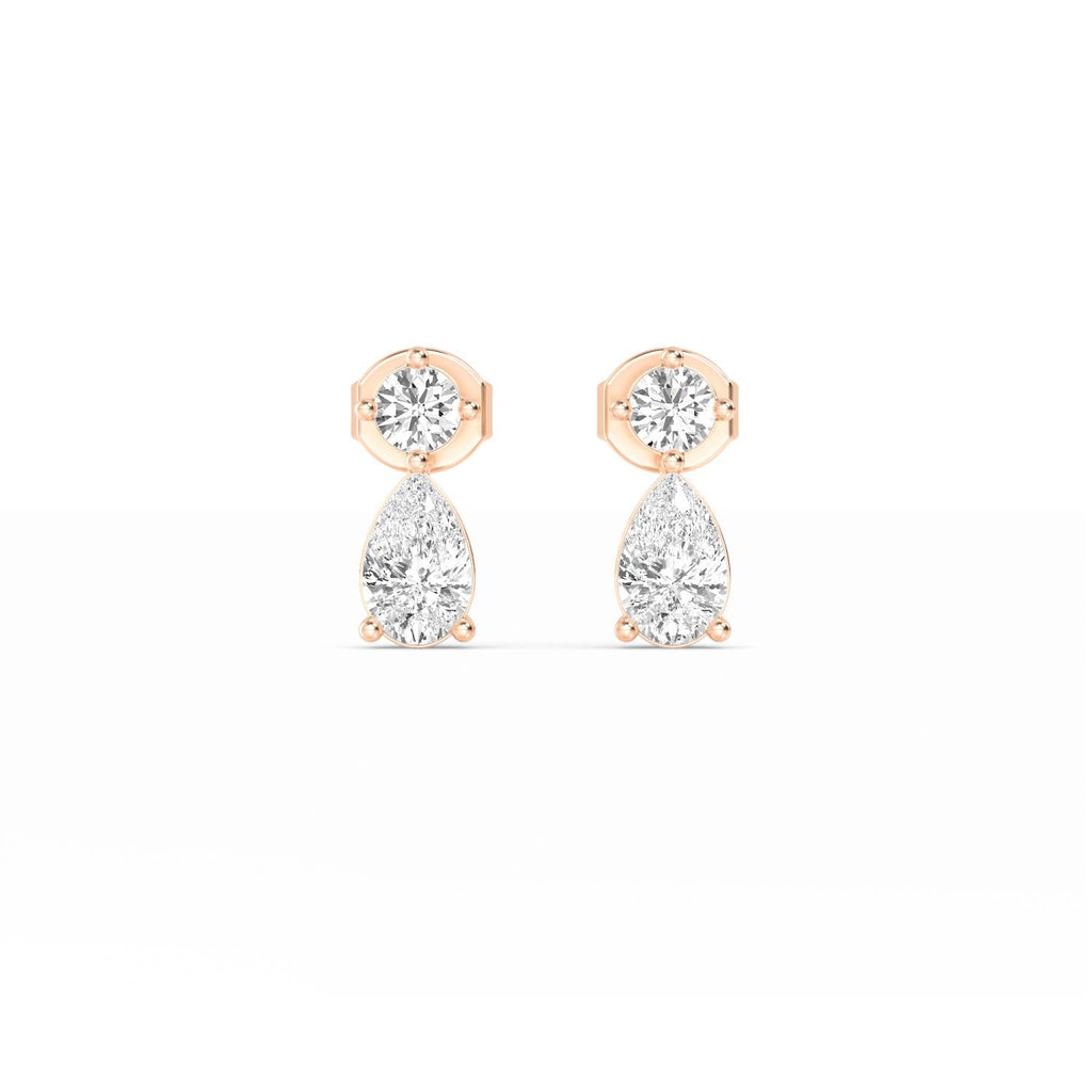 1.96ct Lab Diamond Earrings in Rose Gold - product image 1