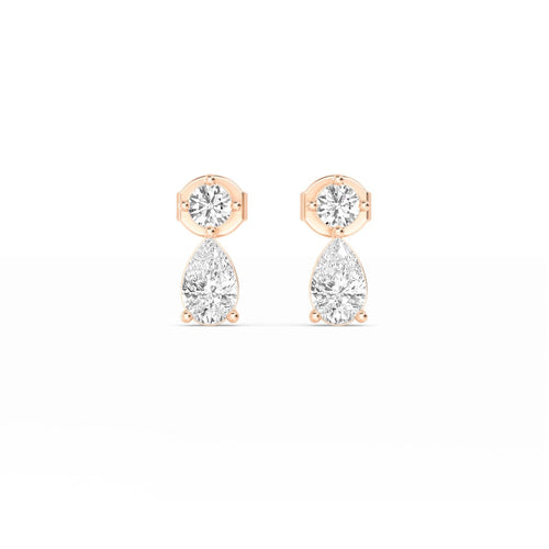 1.96ct Lab Diamond Earrings in Rose Gold - product image 1