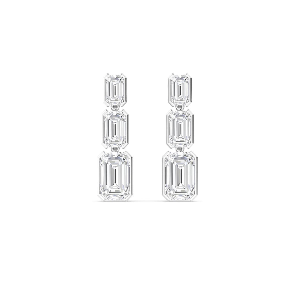 17.42ct Lab Diamond Earrings - white gold product image 1