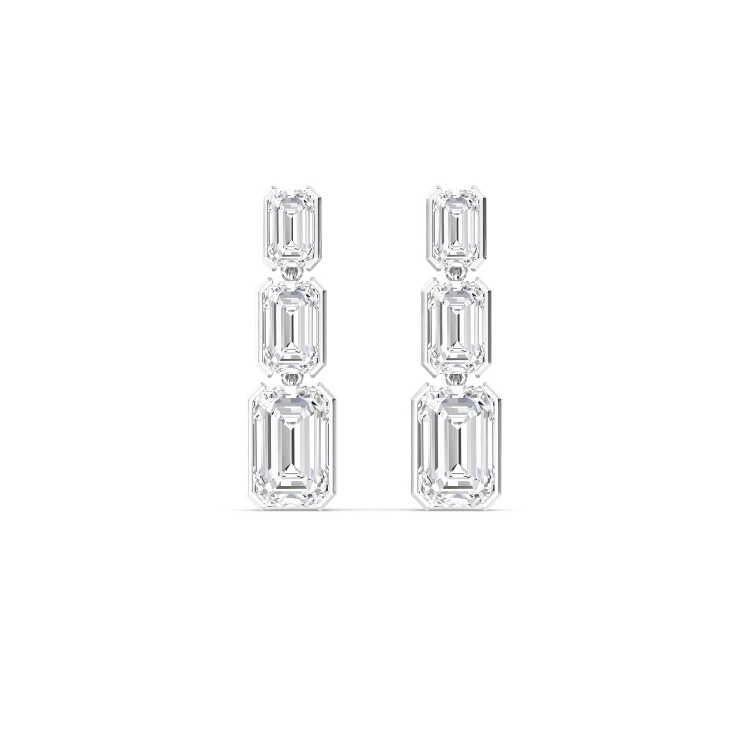 17.42ct Lab Diamond Earrings - white gold product image 1