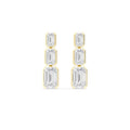 17.42ct Lab Diamond Earrings in Yellow Gold - product image 1