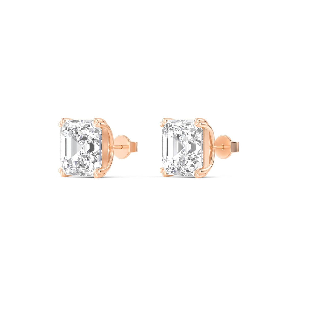 6.00ct Asscher studs - rose gold product image 4