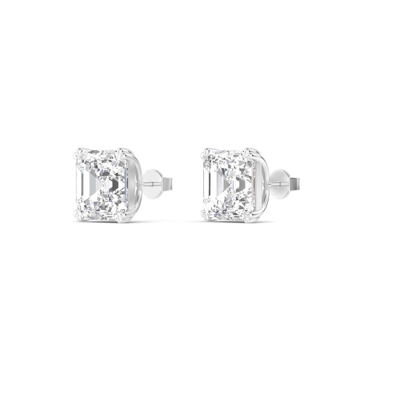 6.00ct Asscher studs - white gold product image 4