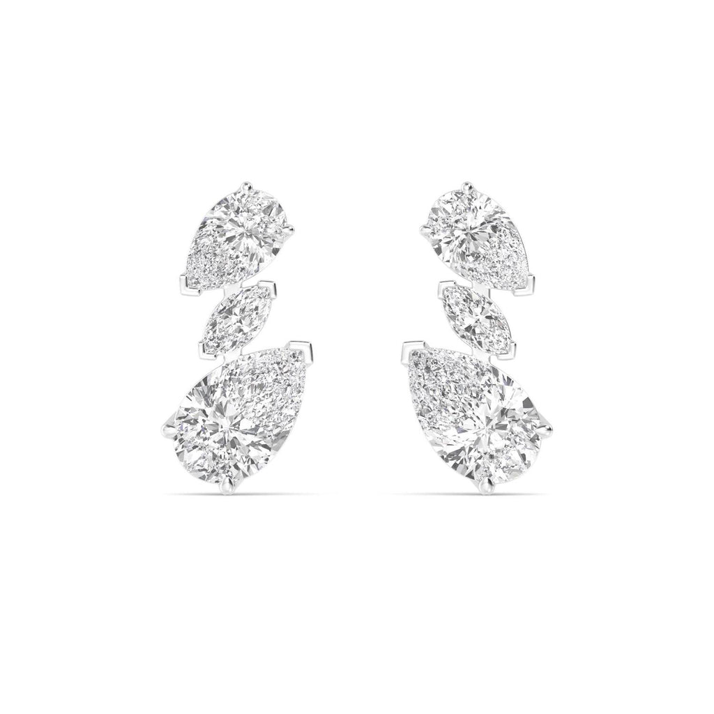 5.34ct Lab Diamond Earrings in White Gold - product image 1