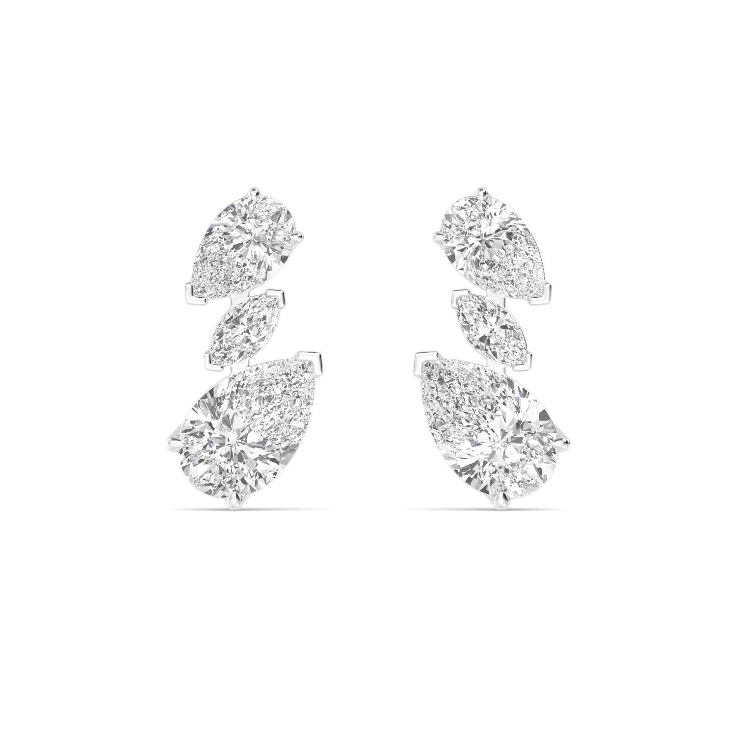 5.34ct Lab Diamond Earrings in White Gold - product image 1