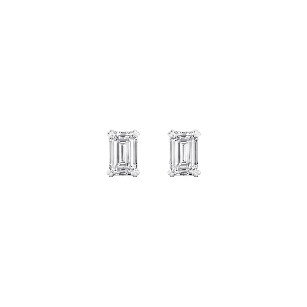 Milano Emerald-Cut Stud Earrings