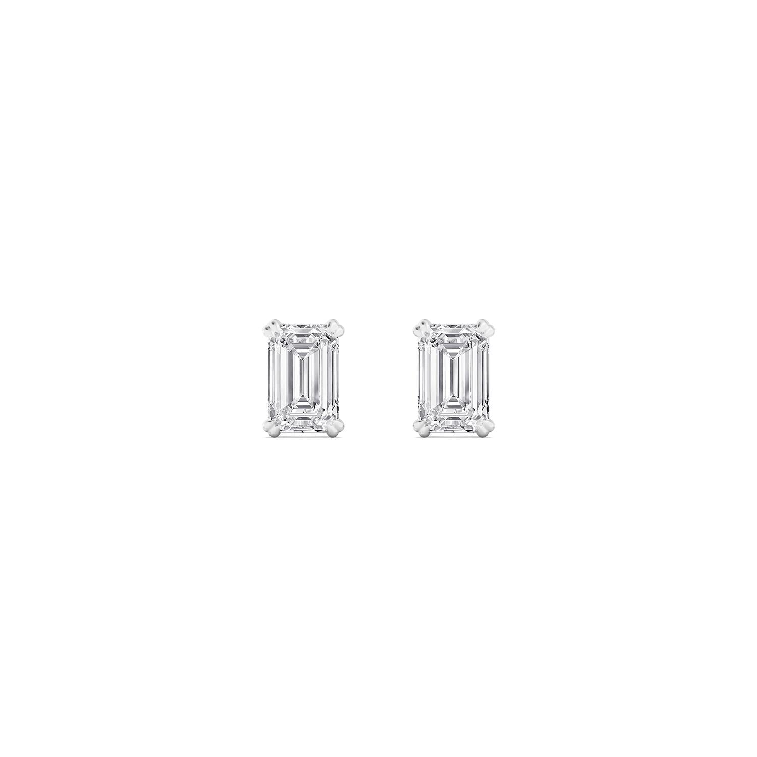 Milano Emerald-Cut Stud Earrings