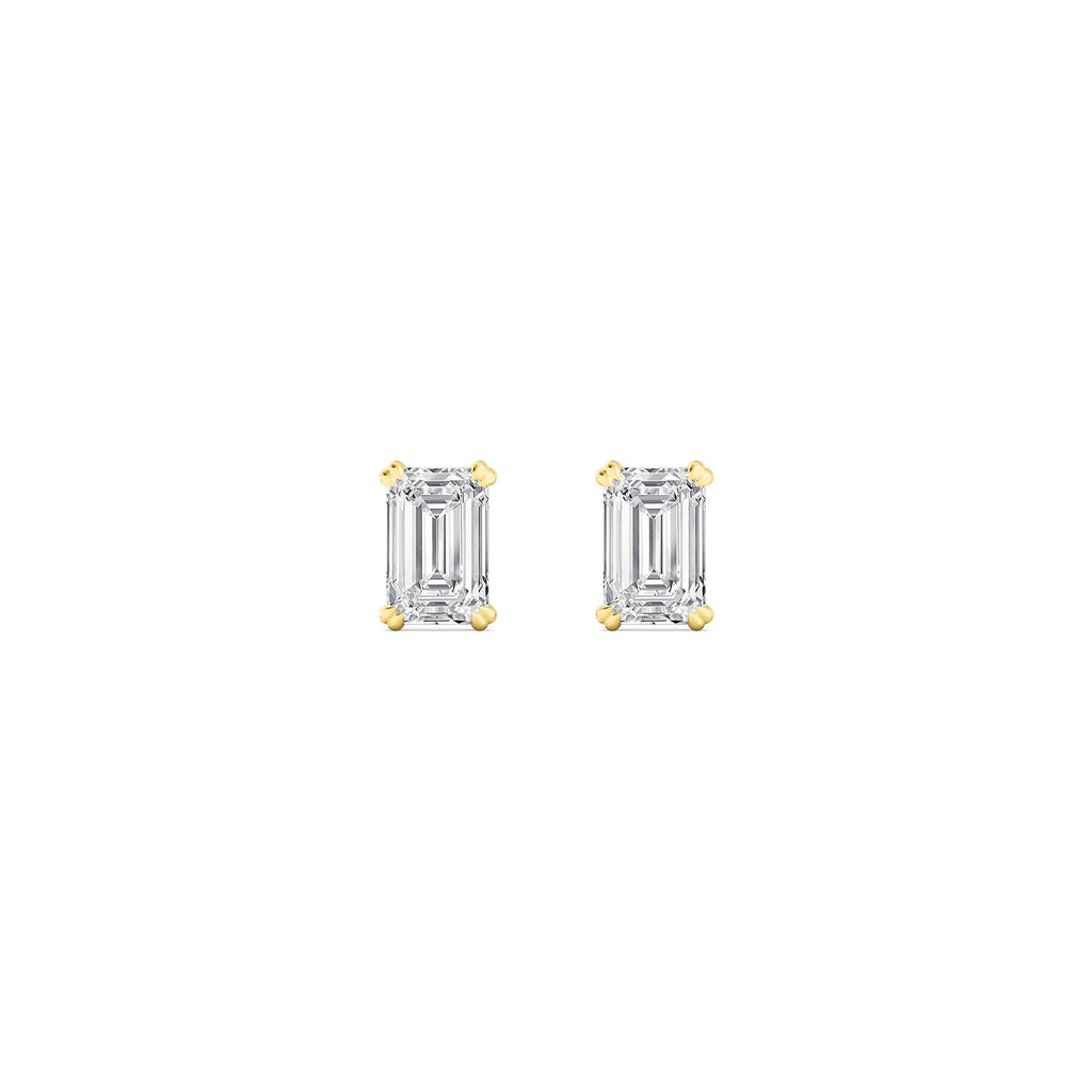 Milano Emerald-Cut Stud Earrings