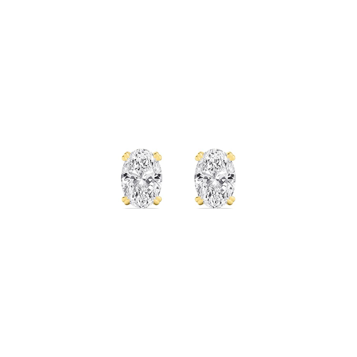 Oval Lab Diamond Earrings - product image 1