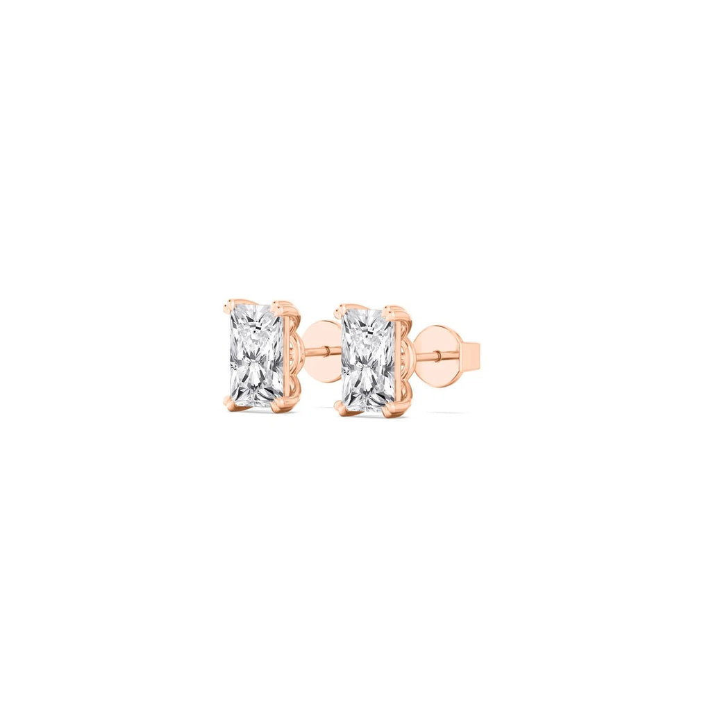Ovale Radiant Earrings - rose gold - alternate side view