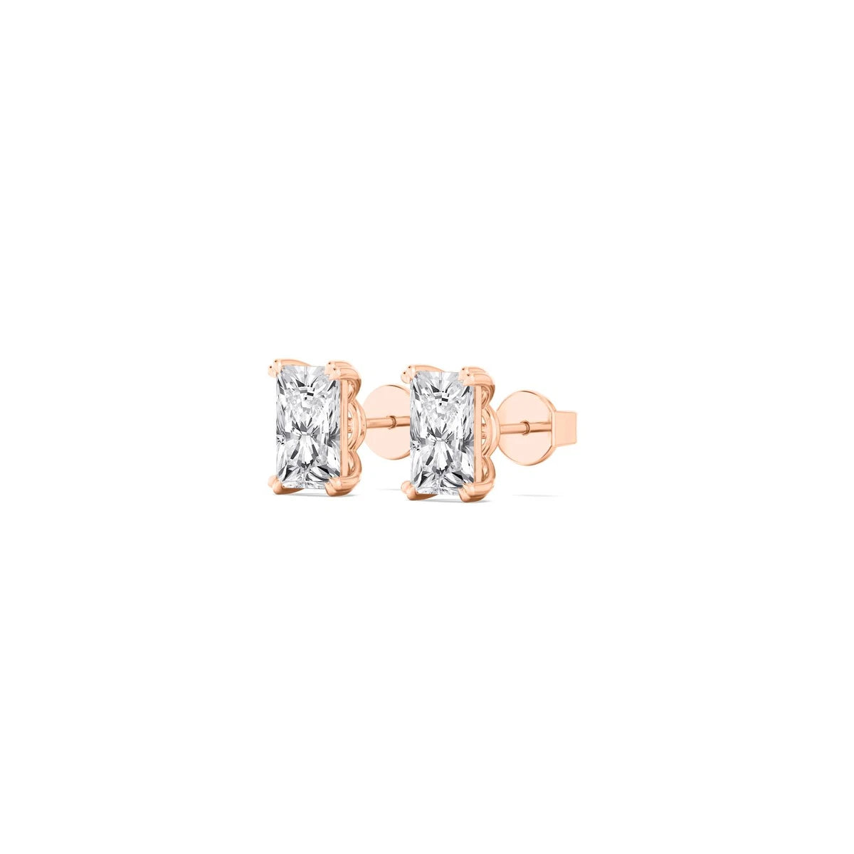 Ovale Radiant Earrings - rose gold - alternate side view