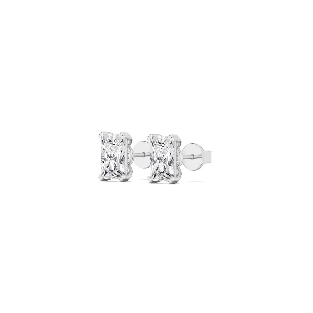 Ovale Radiant Earrings - white gold - alternate side view