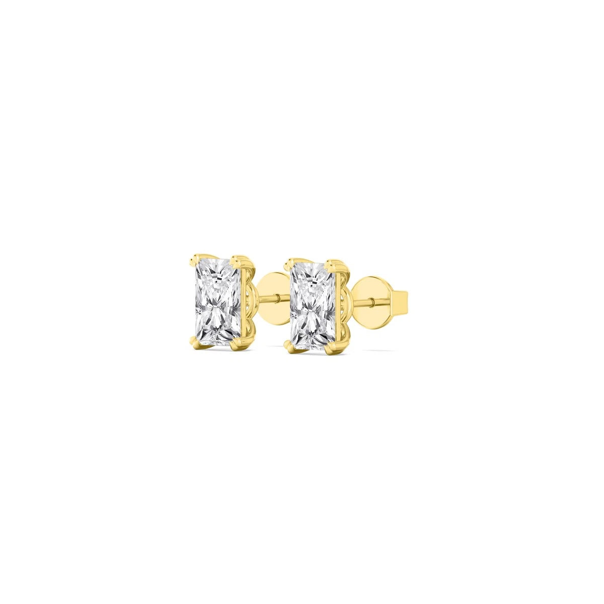 Ovale Radiant Earrings - yellow gold - alternate side view