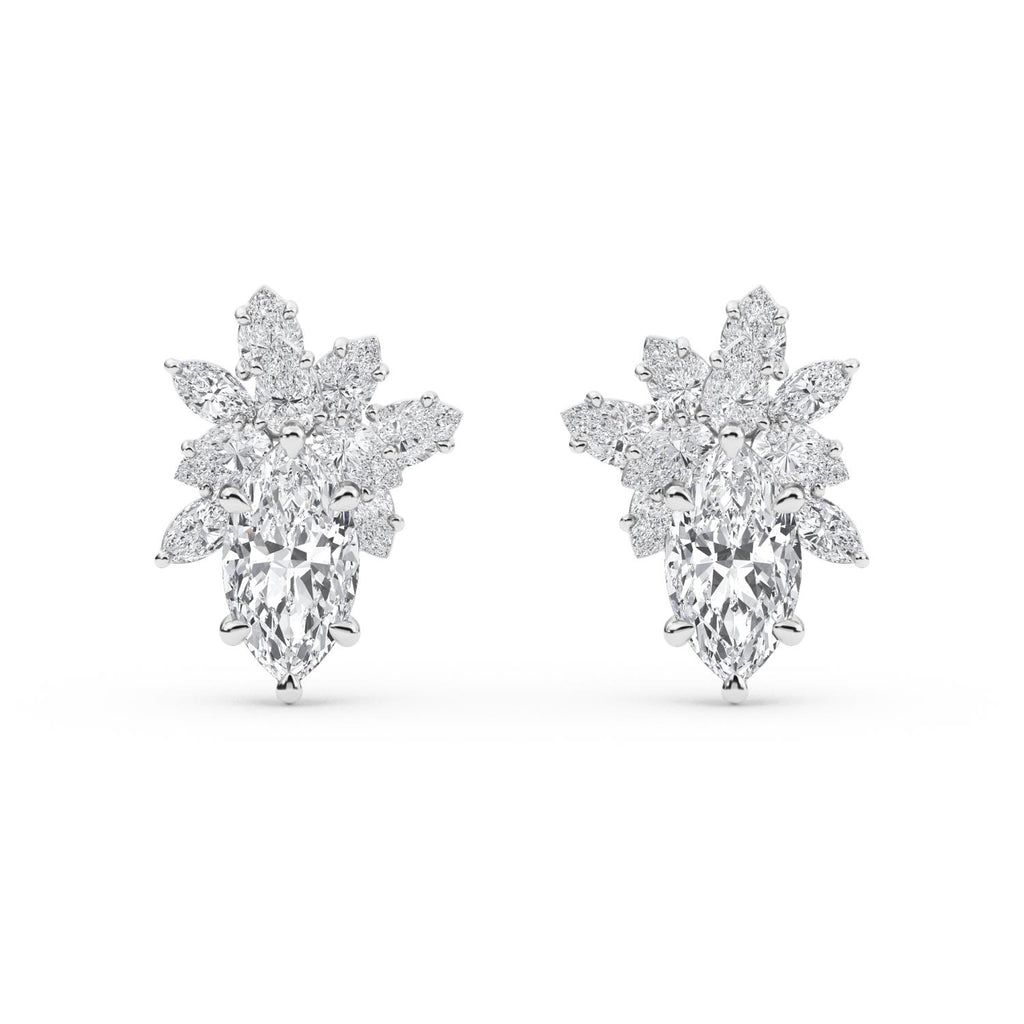 3.82ct Lab Diamond Earrings in White Gold - product image 1