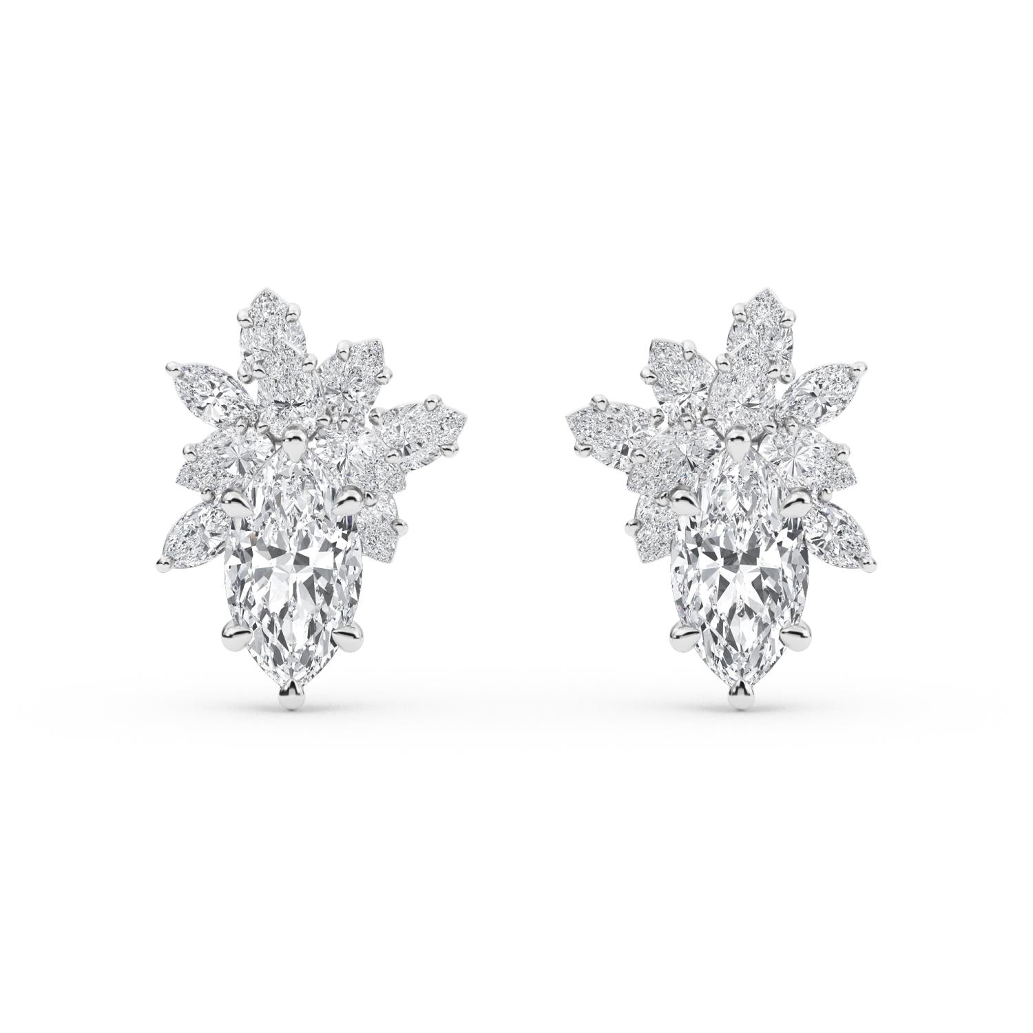3.82ct Lab Diamond Earrings in White Gold - product image 1
