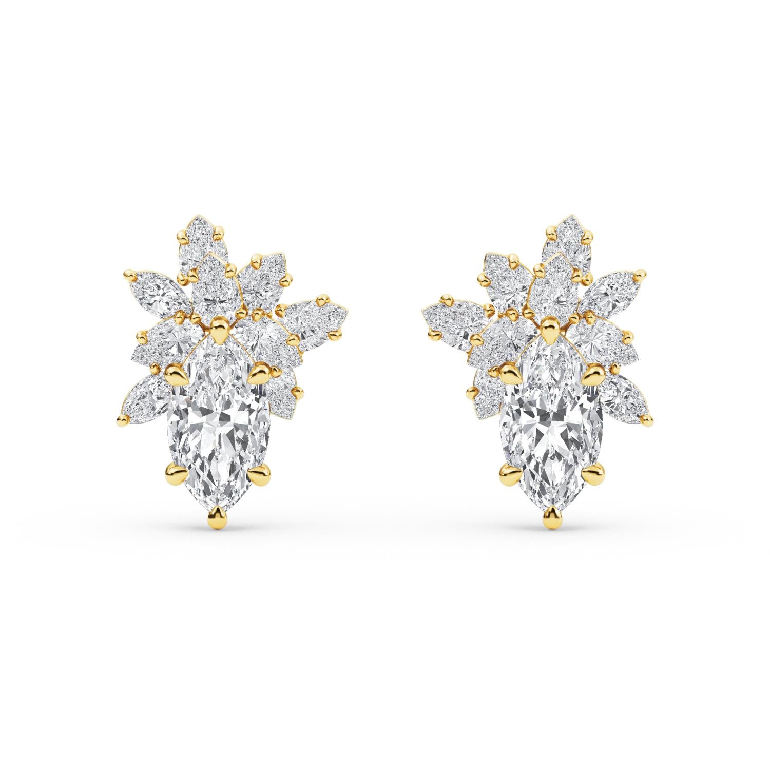 Verona clusters - yellow gold product image 1