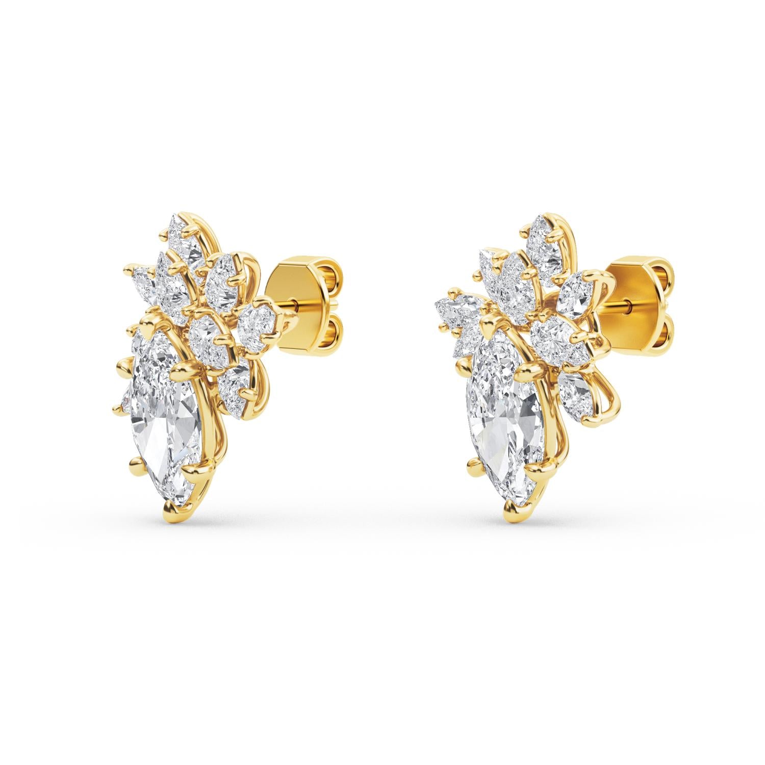 Verona clusters - yellow gold product image 4