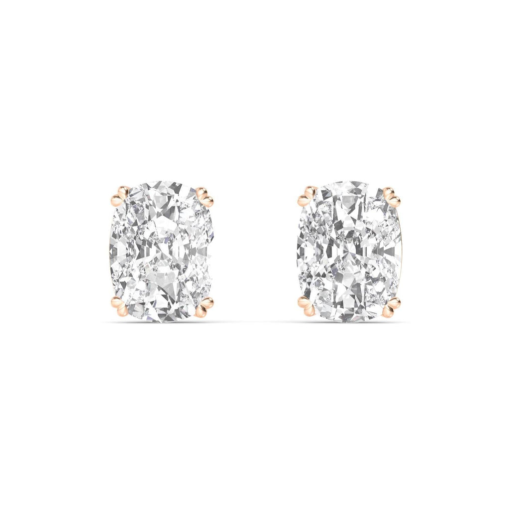 Cushion Diamond Earrings - rose gold product image 1