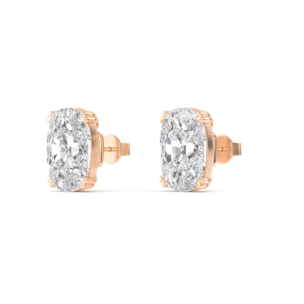 Cushion Diamond Earrings - rose gold product image 4