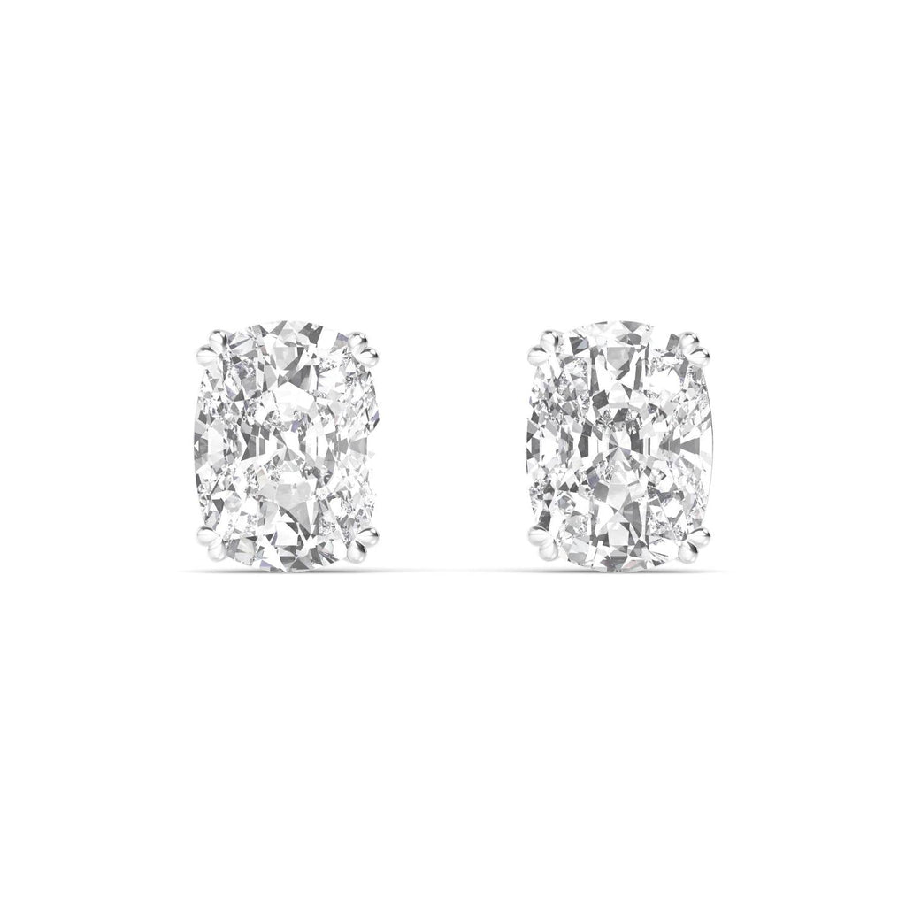 Cushion Diamond Earrings - white gold product image 1