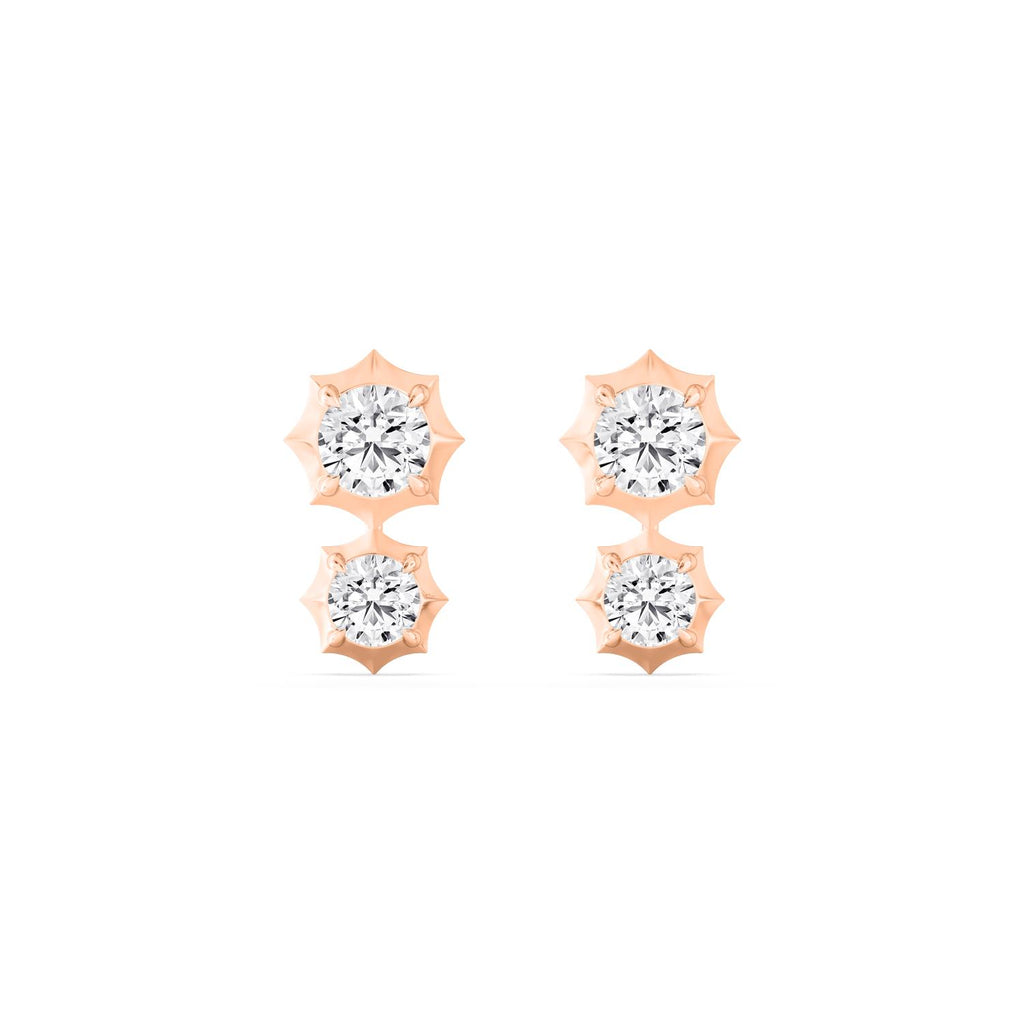2.71ct Lab Diamond Earrings in 9K Rose Gold - product image 3