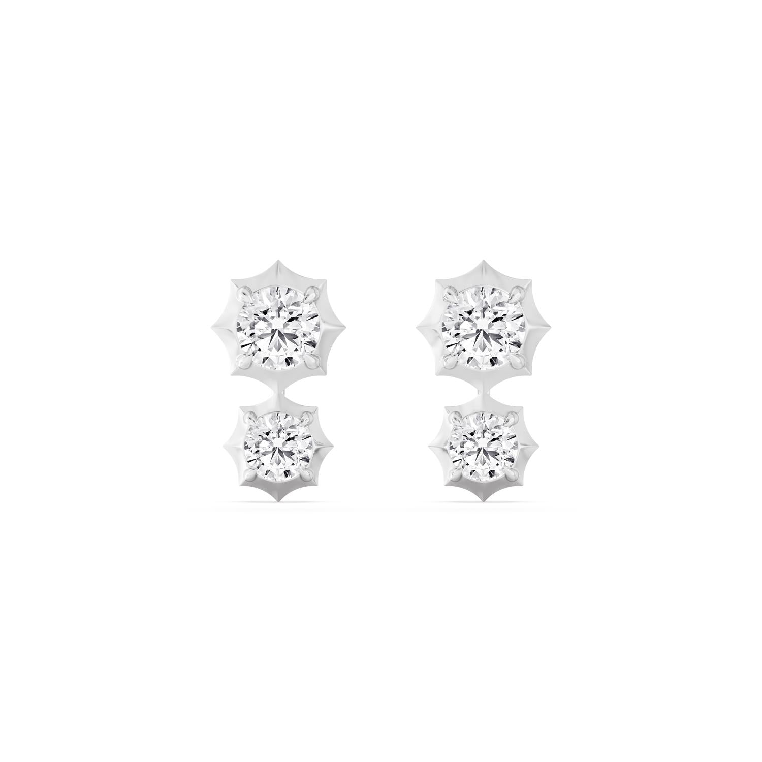 2.71ct Lab Diamond Earrings in 9K White Gold - product image 2