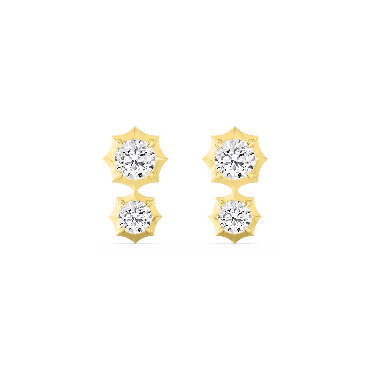 2.71ct Lab Diamond Earrings in 9K Yellow Gold - product image 1
