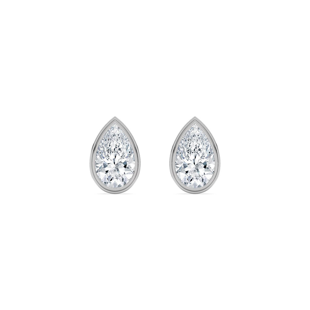 4.00ct Pear Lab Diamond Earrings in 9ct Gold - white gold product image 1