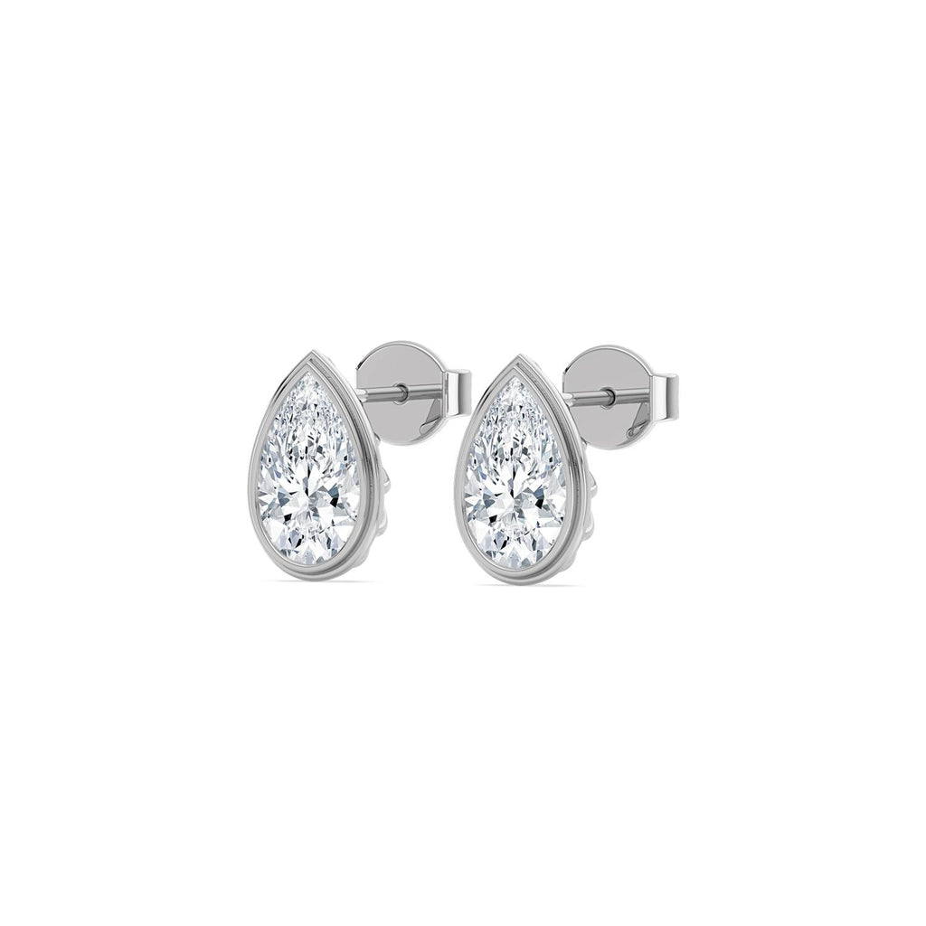 4.00ct Pear Lab Diamond Earrings - white gold product image 4