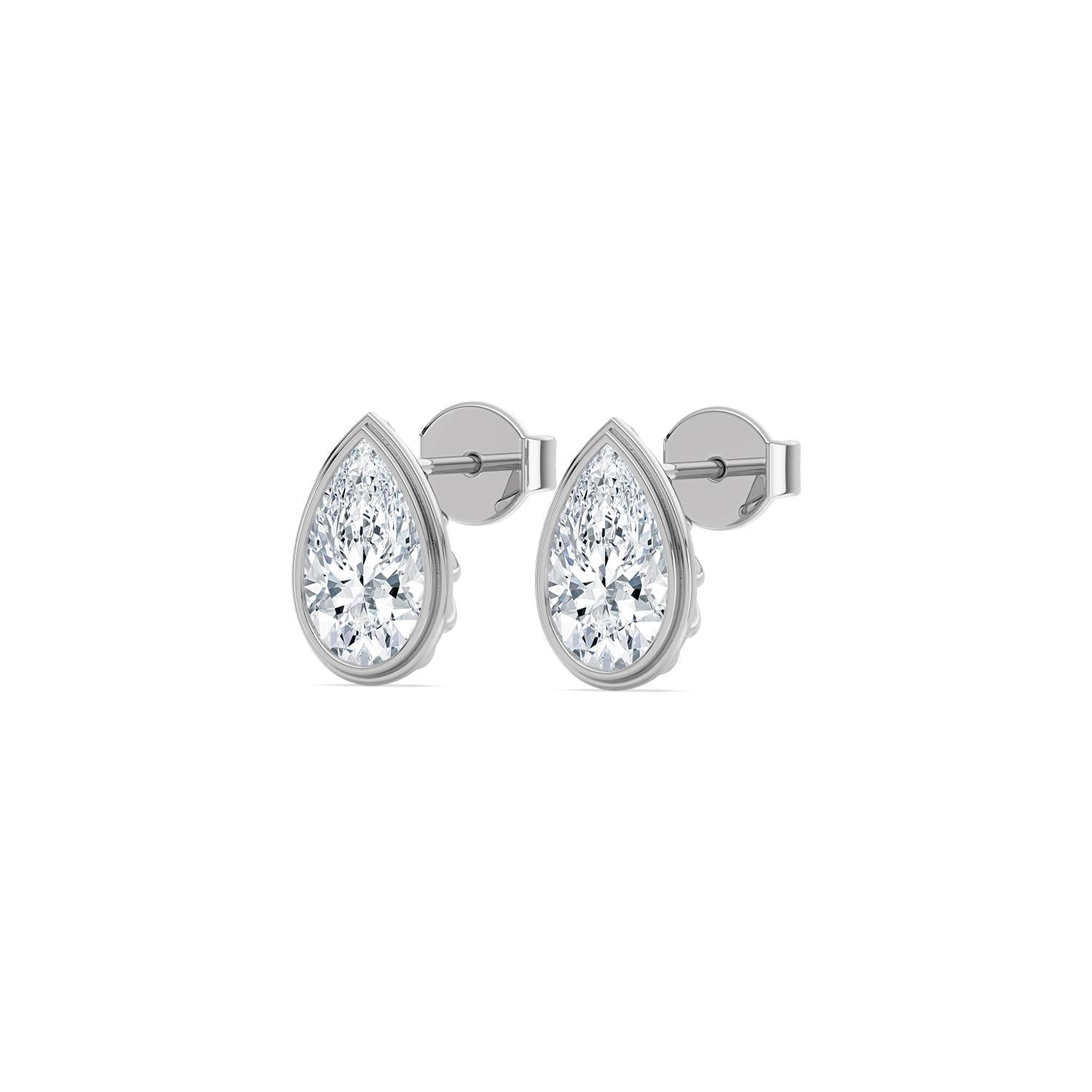 4.00ct Pear Lab Diamond Earrings - white gold product image 4