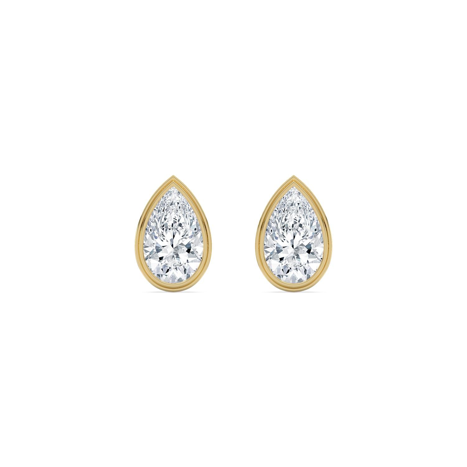 4.00ct Pear Lab Diamond Earrings - product image 1
