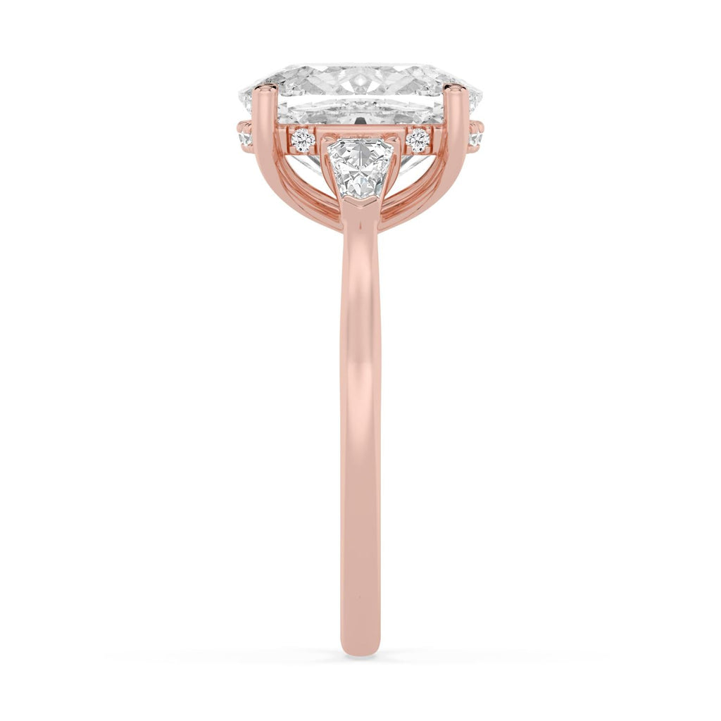 Celeste Hidden Halo Lab Diamond Engagement Ring - rose gold 3.52ct Cushion Hidden Halo Lab Diamond Engagement Ring product image 4
