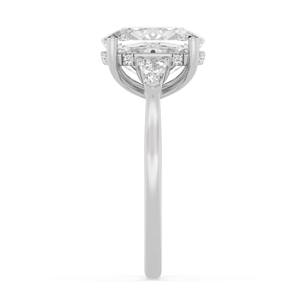 Celeste Hidden Halo Lab Diamond Engagement Ring - white gold 3.52ct Cushion Hidden Halo Lab Diamond Engagement Ring product image 4